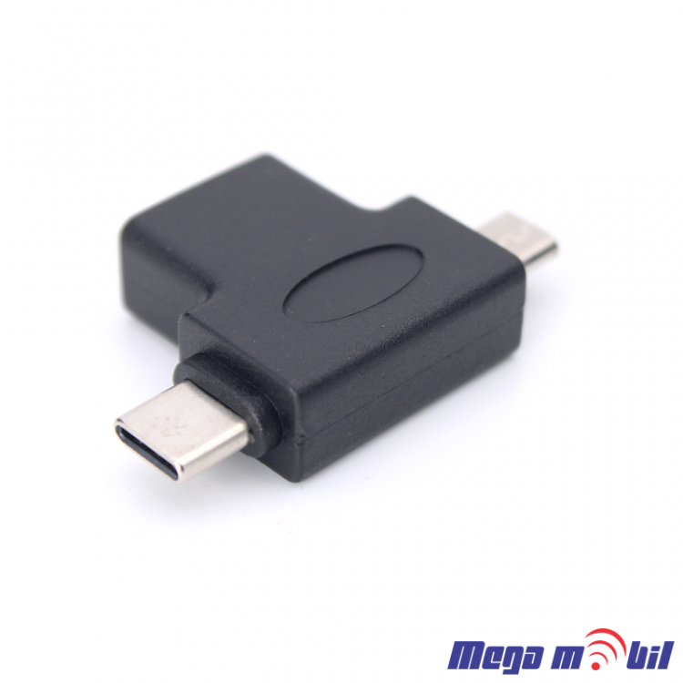 Adapter USB 3.0 F na Type C/Micro USB JWD-51