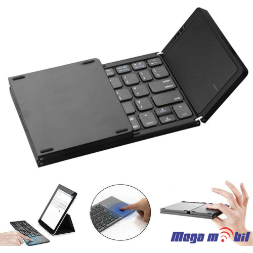 Tastatura Wireless so touchpad rasklopliva BLACK