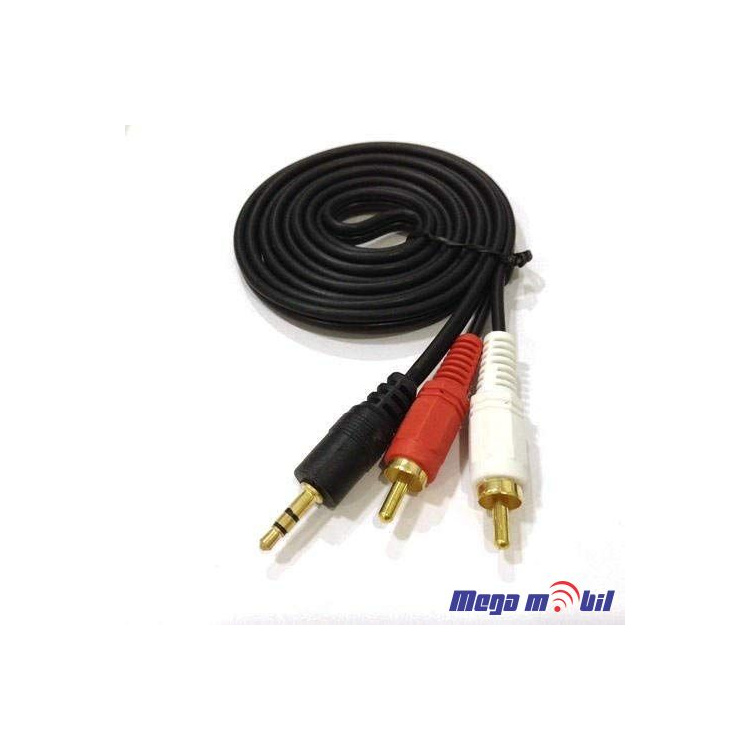 Kabel 2 x RCA Male/3.5mm STEREO 3m