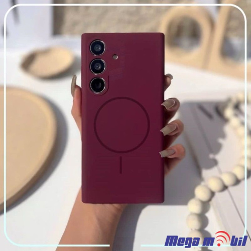 Futrola Samsung S25 Plus Liquid Silicon dark red