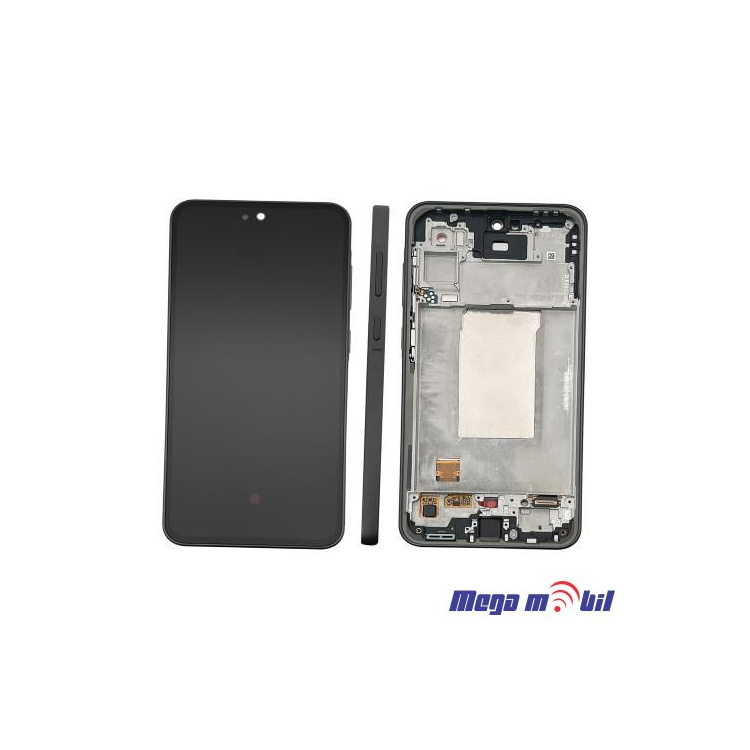 Ekran Samsung A366B /A36 SO RAMKA black full org 