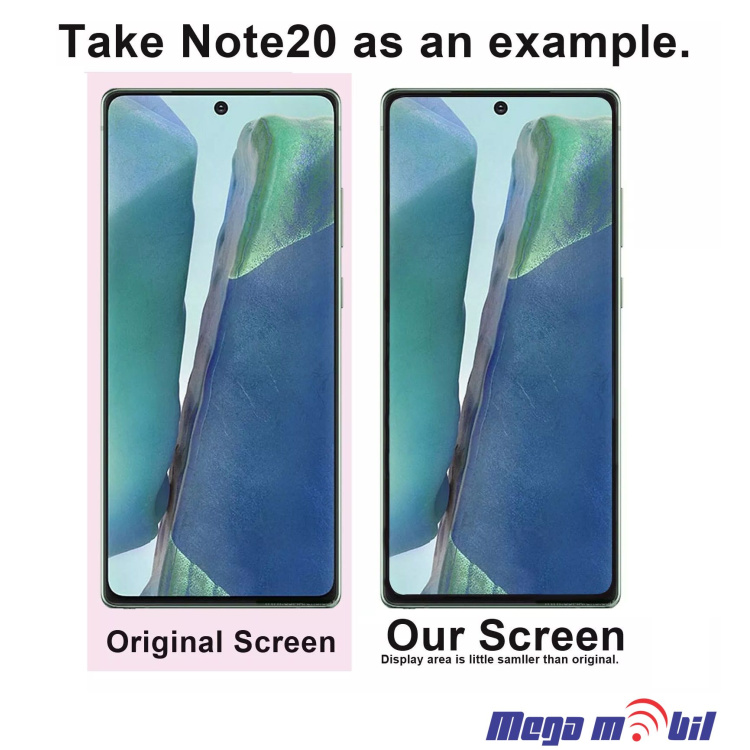 Ekran Samsung N980F Note 20 komplet Green SOFT OLED
