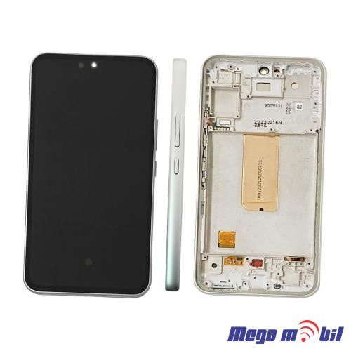 Ekran Samsung A546B/ A54 5G komplet SO RAMKA white full org SH