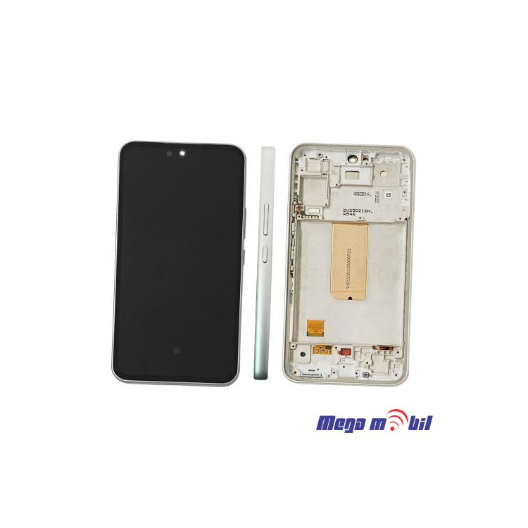Ekran Samsung A546B/ A54 5G komplet SO RAMKA white full org SH
