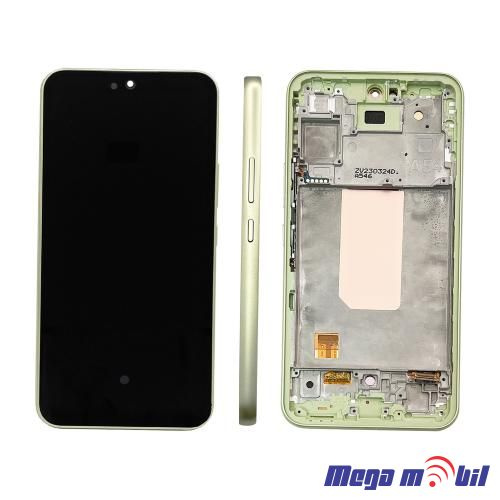 Ekran Samsung A546B/ A54 5G komplet SO RAMKA lime full org SH