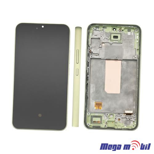 Ekran Samsung A346B/ A34 5G komplet SO RAMKA lime full org SH