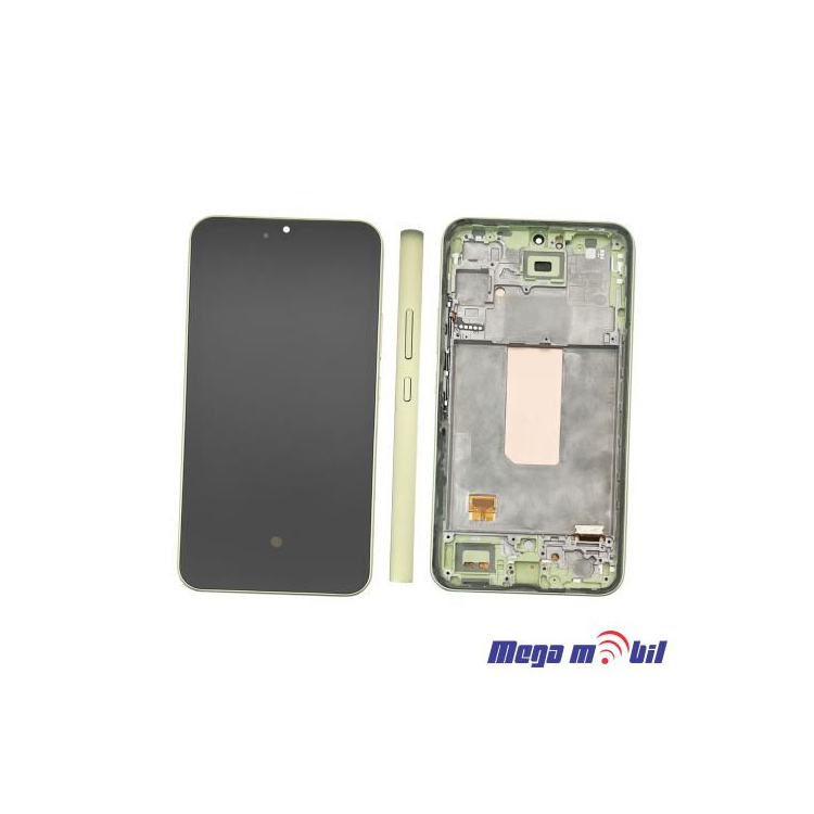 Ekran Samsung A346B/ A34 5G komplet SO RAMKA lime full org SH