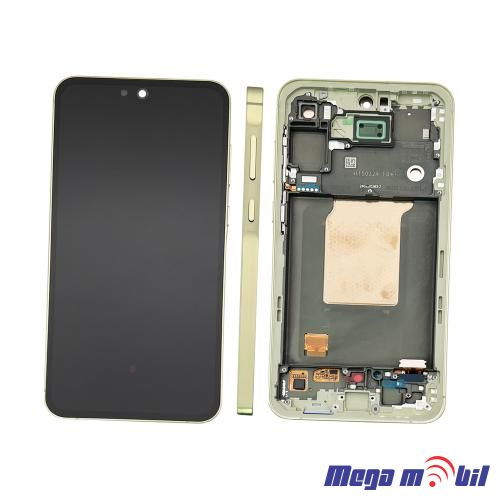 Ekran Samsung A556B/ A55 5G komplet SO RAMKA lemon full org SH