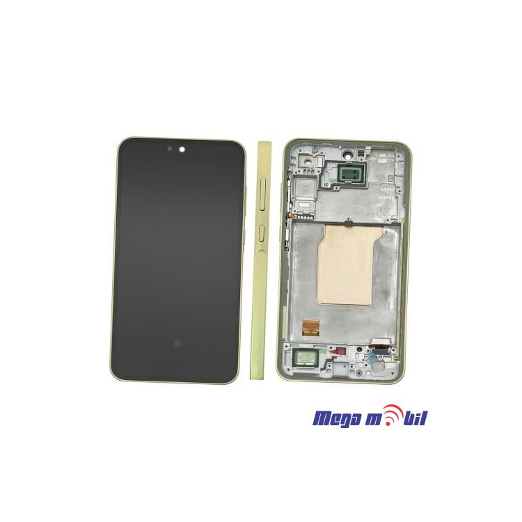 Ekran Samsung A356B/ A35 5G komplet SO RAMKA lemon full org SH