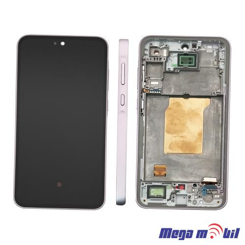Ekran Samsung A356B/ A35 5G komplet SO RAMKA lilac full org SH