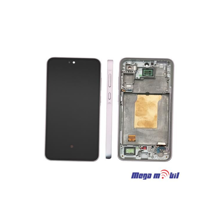 Ekran Samsung A356B/ A35 5G komplet SO RAMKA lilac full org SH