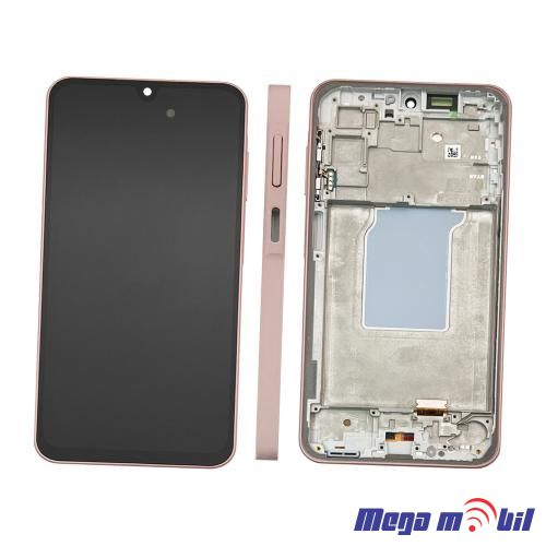 Ekran Samsung A266B/ A26 5G komplet SO RAMKA peach full org 