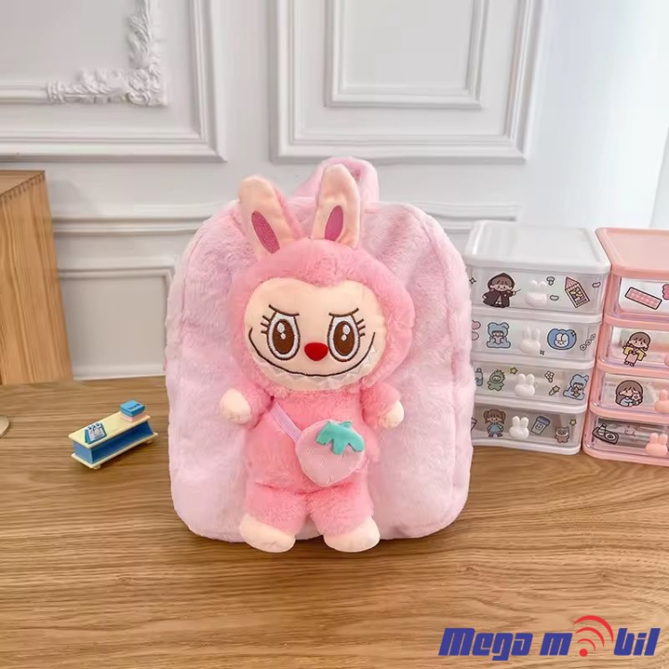 Labubu Kids Schooll Bag pink