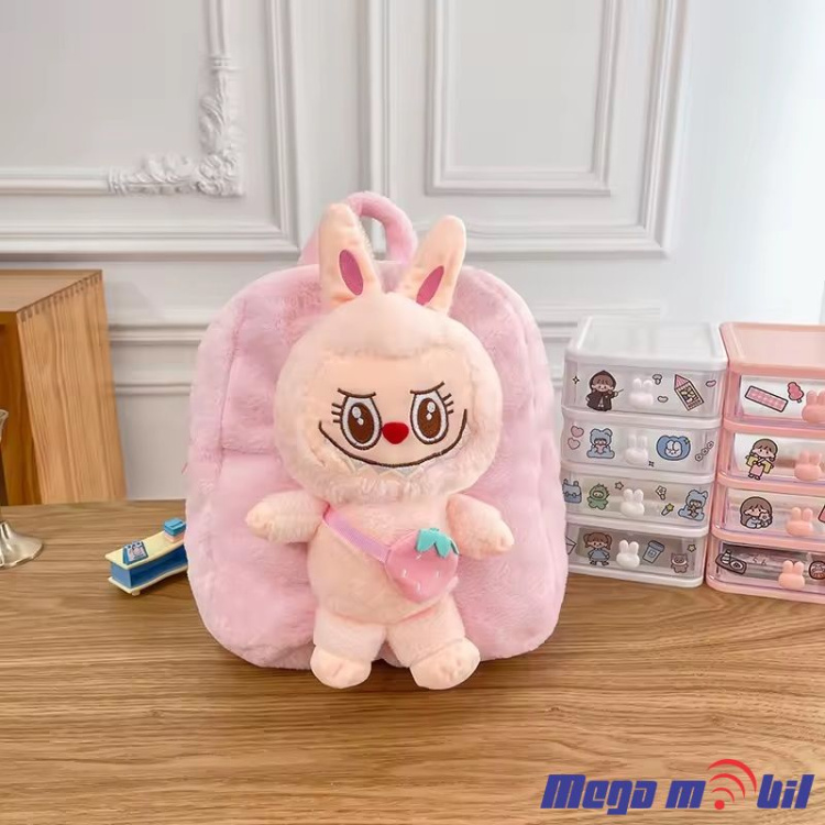 Labubu Kids Schooll Bag rose