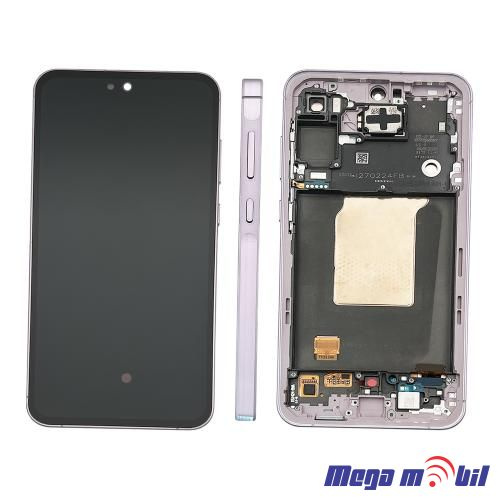 Ekran Samsung A556B/ A55 5G komplet SO RAMKA lilac full org SH
