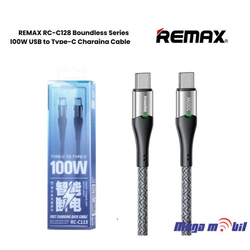 Data Kabel Type C PD REMAX Intelyelec RC-C115 100W Fast silver