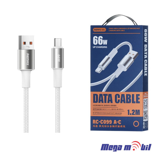Data Kabel Type C REMAX Fonsu RC-C099 66W Fast white