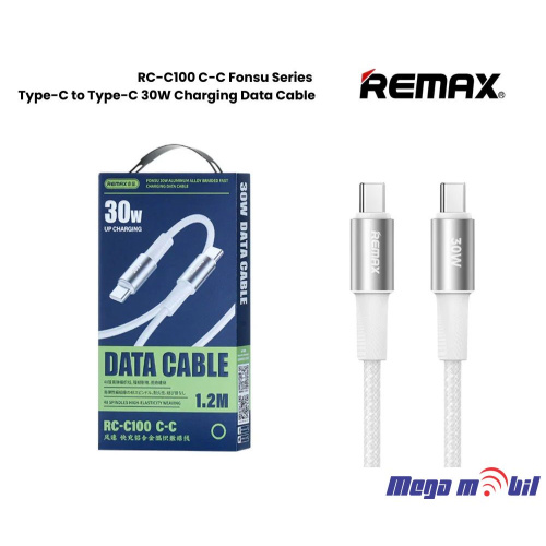 Data Kabel Type C PD REMAX Fonsu RC-C100 30W Fast white