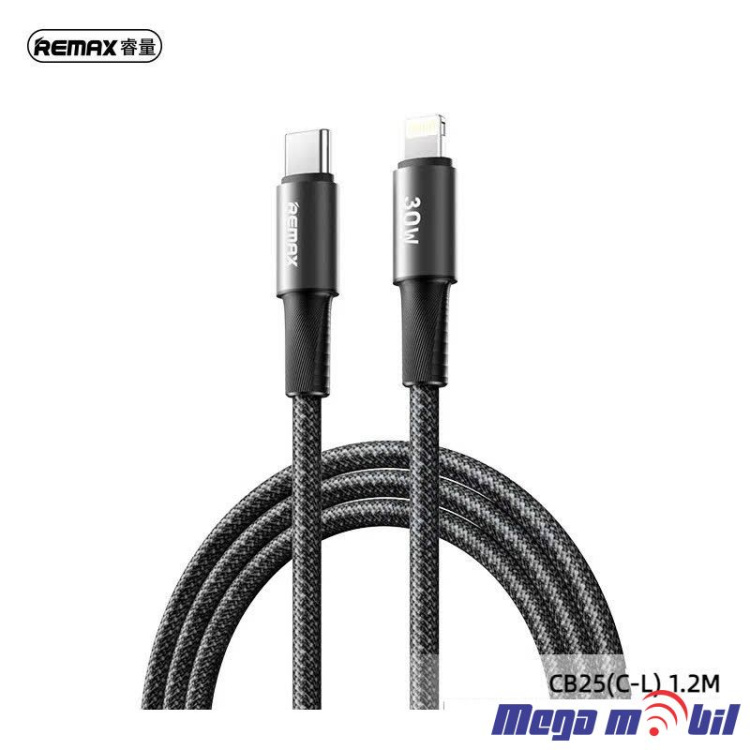 Data Kabel iPhone PD FAST REMAX Velocity CB25 30W black 1.2m