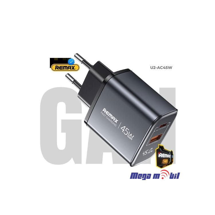 Polnac 220V REMAX 45W PD+QC GaN U2-AC45W