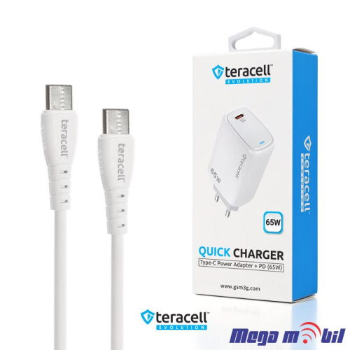 Polnac 220V Type C Teracell Evolution TC-20 GaN, PD 65W white 