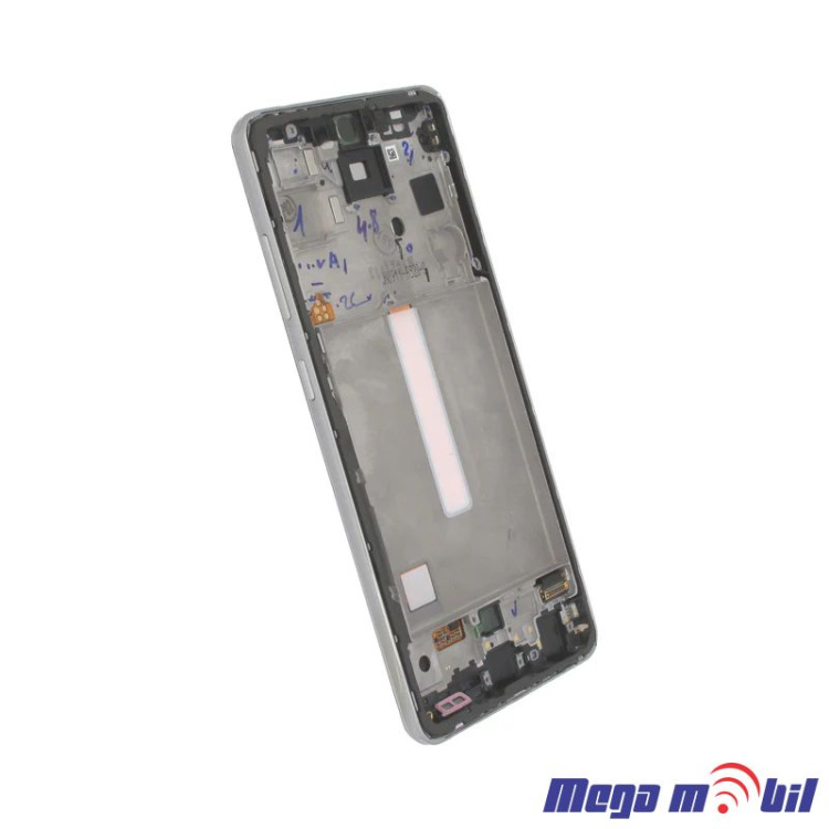 Ekran Samsung A528B/ A52S 5G/ A526U komplet SO RAMKA White Full Org SH