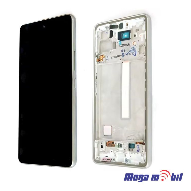 Ekran Samsung A536B/ A53 5G komplet SO RAMKA white full org SH