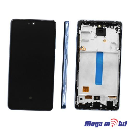 Ekran Samsung A525F/ A52 4G komplet SO RAMKA blue Repariran