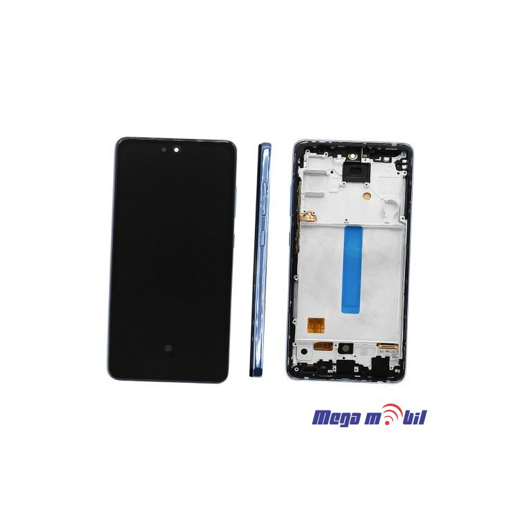 Ekran Samsung A525F/ A52 4G komplet SO RAMKA blue Repariran