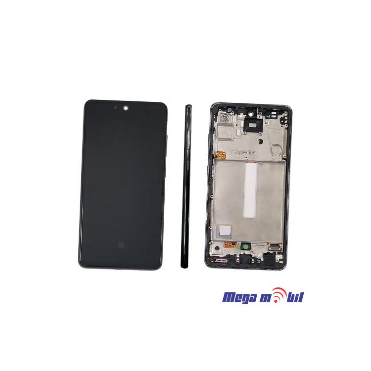 Ekran Samsung A528B/ A52S 5G/ A526U komplet SO RAMKA black Repariran