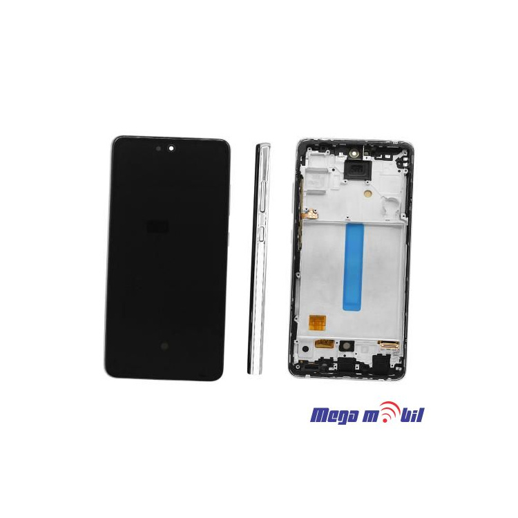 Ekran Samsung A528B/ A52S 5G/ A526U komplet SO RAMKA white Repariran