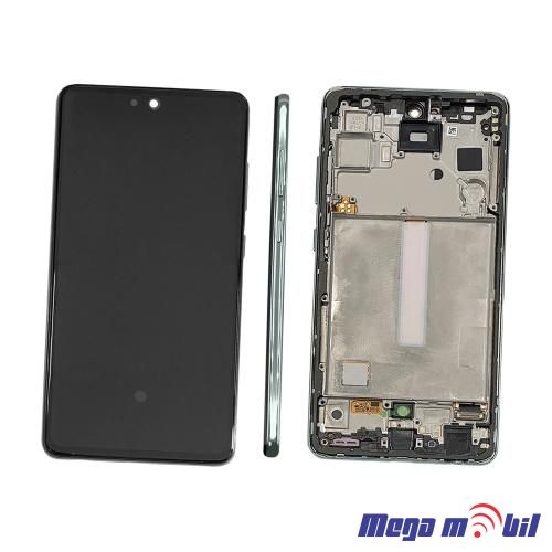 Ekran Samsung A528B/ A52S 5G/ A526U komplet SO RAMKA green Repariran