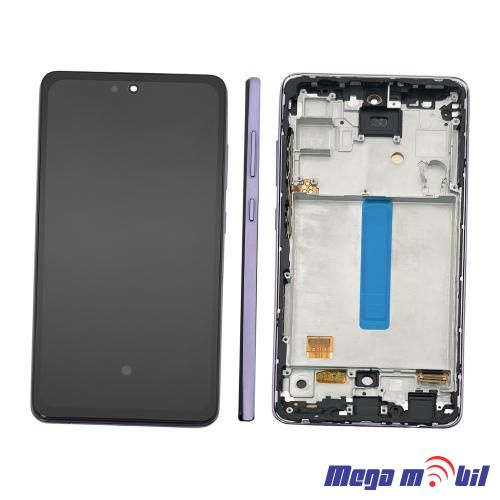 Ekran Samsung A528B/ A52S 5G/ A526U komplet SO RAMKA violet Repariran