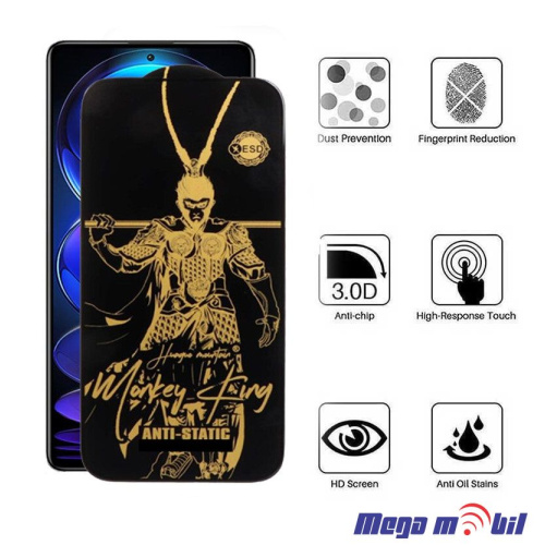 Tempered glass za Samsung A17 5G/ A176B Black Monkey King