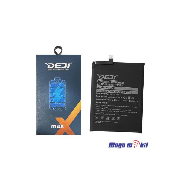 Baterija Xiaomi Redmi Note 9 Pro/Note 10 pro BN52/ BN53 Deji (5020mAh)