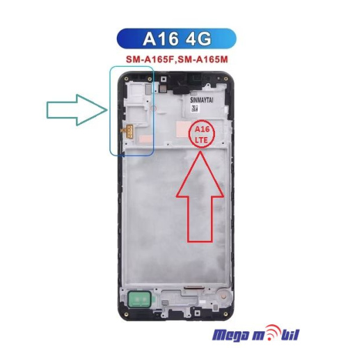 Ekran Samsung A165F/ A16 4G SO RAMKA OLED