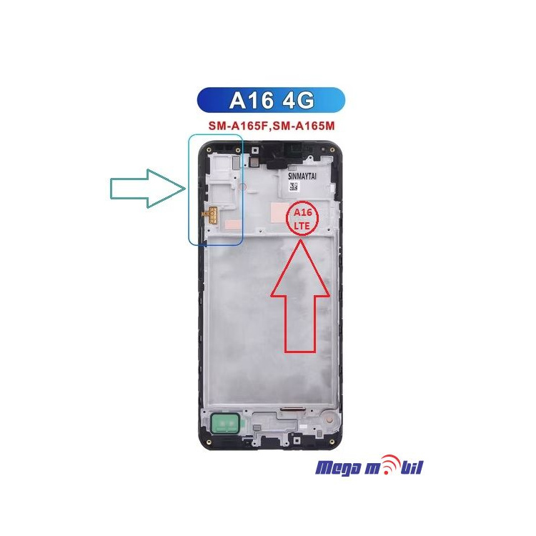 Ekran Samsung A165F/ A16 4G SO RAMKA OLED