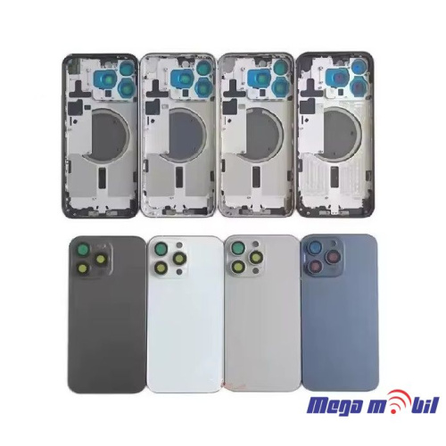 Maska sredisna iPhone 16 Pro natural titanium so flet za volume i on/off 