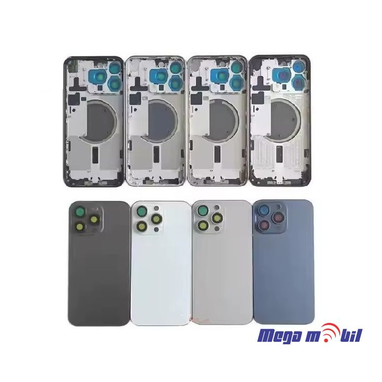 Maska sredisna iPhone 16 Pro Max natural titanium so flet za volume i on/off 