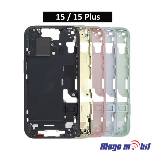 Maska sredisna iPhone 15 black so flet za volume i on/off 