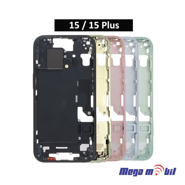 Maska sredisna iPhone 15 black so flet za volume i on/off 