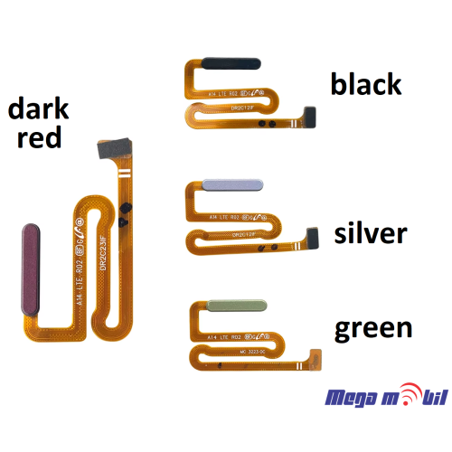 Fletkabel Samsung A14 4G/ A145R Power on/off silver