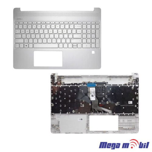 Tastatura za laptop HP 15s-eq1057nia komplet so ramka silver