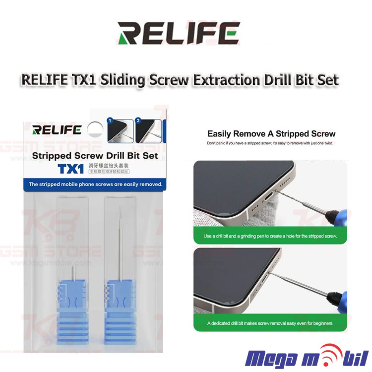 Set za vadenje strafovi RELIFE TX1