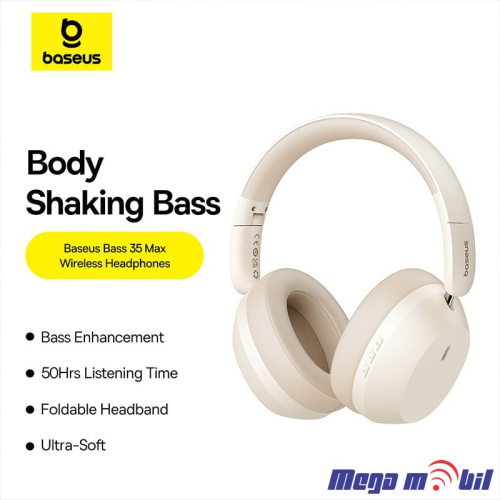 Slusalki Bluetooth Baseus Bass 35 Max