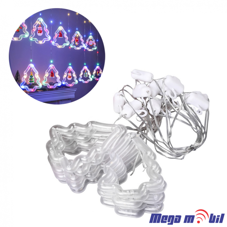 Novogodisen ukras LED elki RGB so dalecinsko