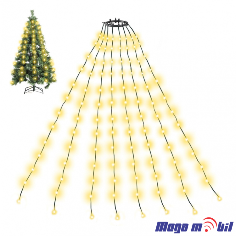 Novogodisen ukras LED sijalicki za elka toplo zolta 3m