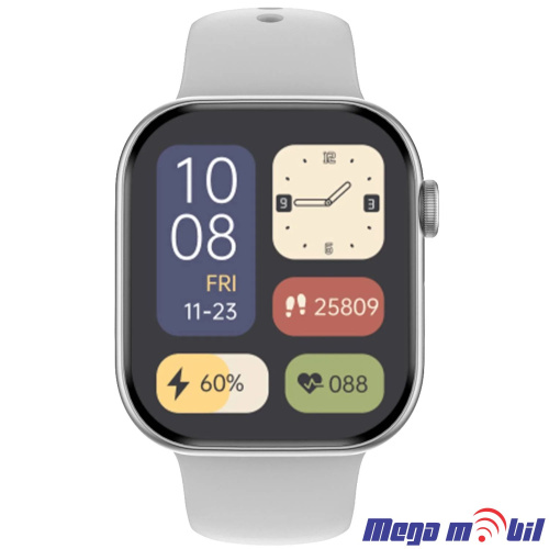 Smart Watch DT Watch X Square silver