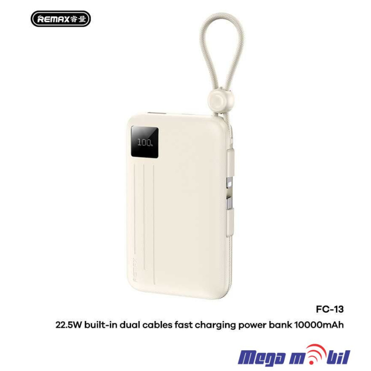 Baterija eksterna 10000mAh REMAX FC-13 FAST 22.5W beige