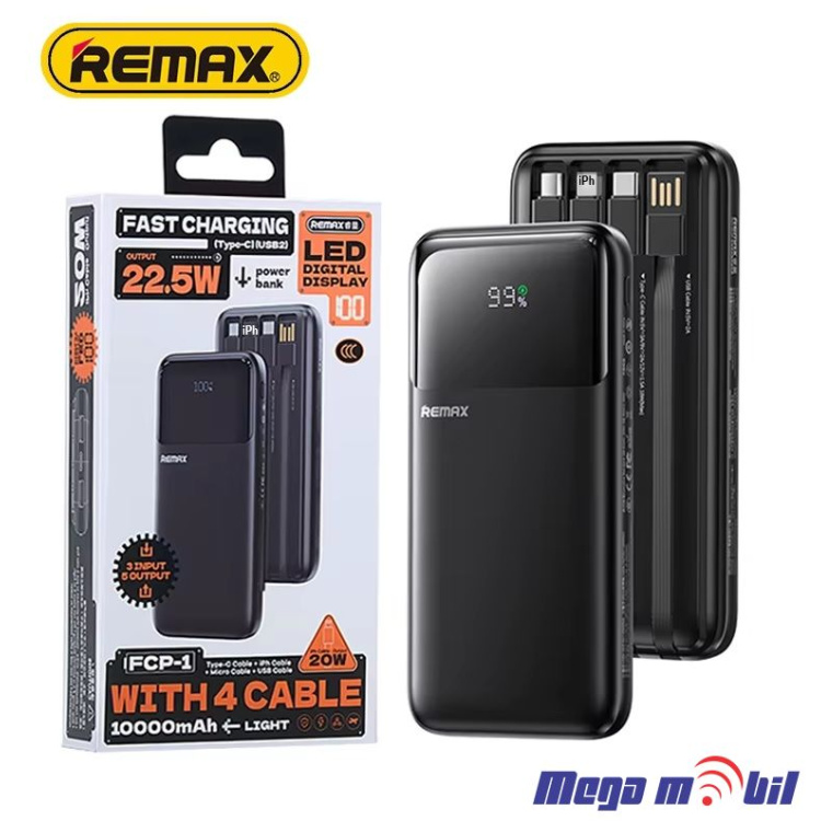 Baterija eksterna 10000mAh REMAX FCP-1 FAST 22.5W+PD 20W black